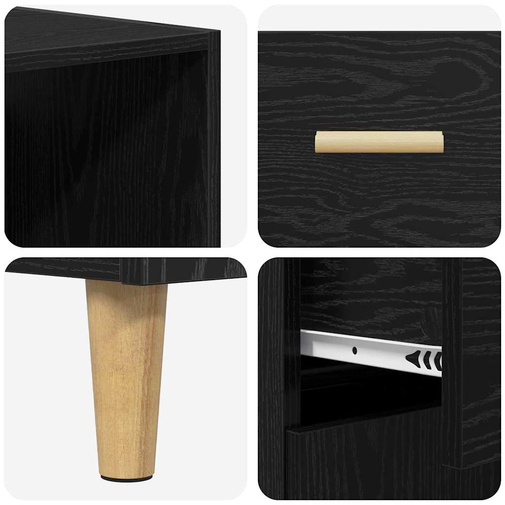 Highboard Sort eg 69,5 x 32,5 x 180 cm Konstrueret træ