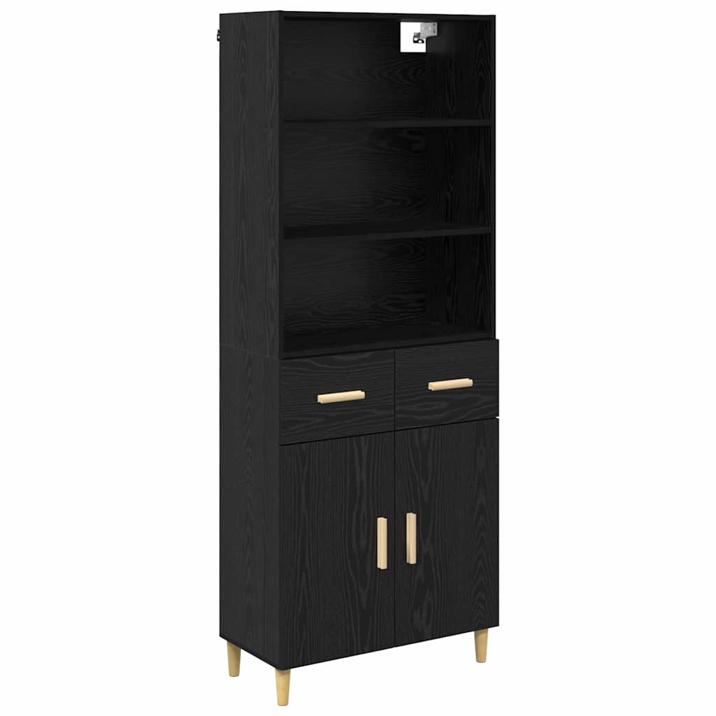 Highboard Sort eg 69,5 x 32,5 x 180 cm Konstrueret træ