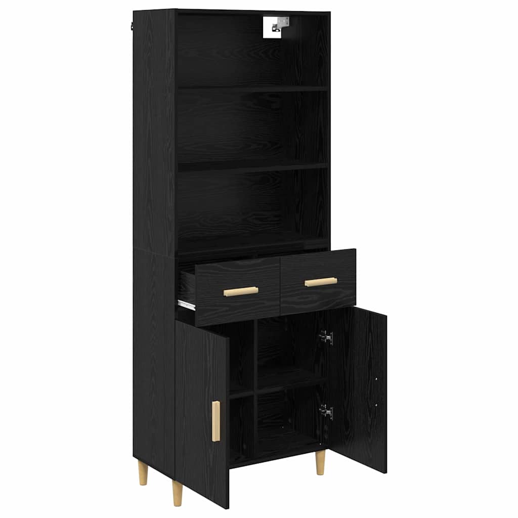 Highboard Sort eg 69,5 x 32,5 x 180 cm Konstrueret træ