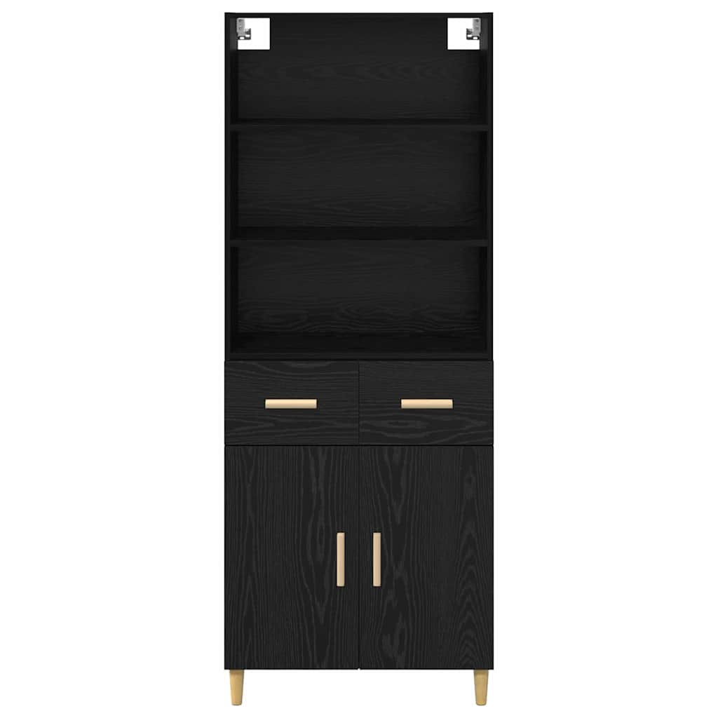 Highboard Sort eg 69,5 x 32,5 x 180 cm Konstrueret træ