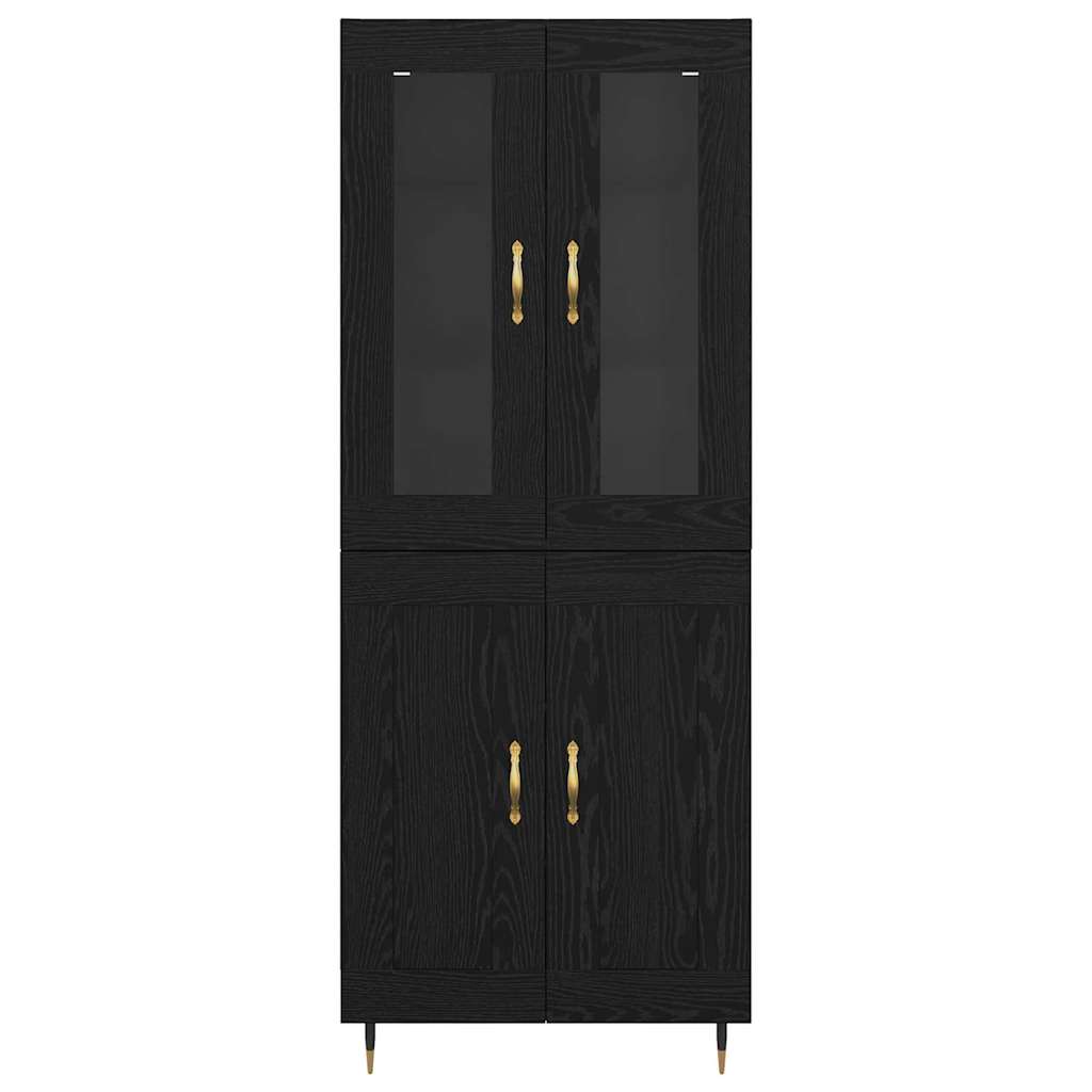 Highboard 2 stk. Sort eg 69,5 x 34 x 180 cm Konstrueret træ