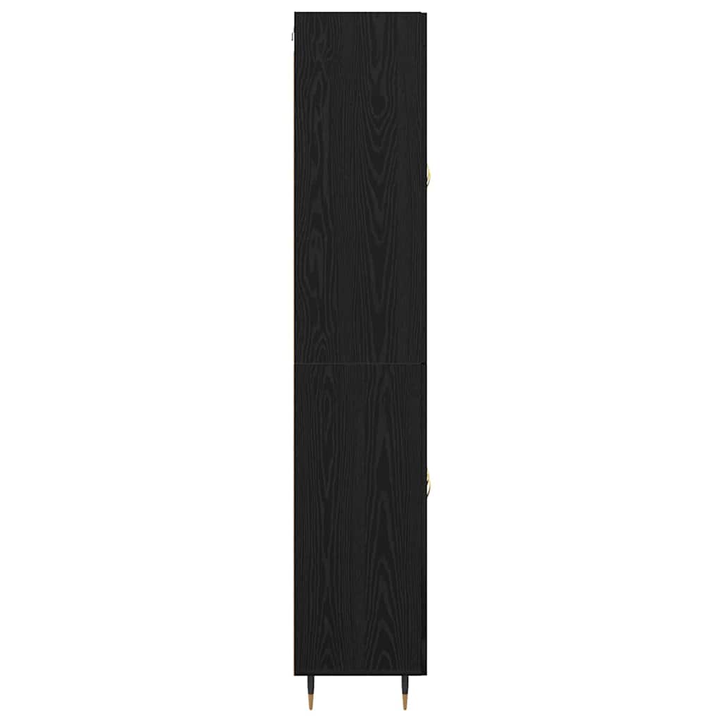 Highboard 2 stk. Sort eg 69,5 x 34 x 180 cm Konstrueret træ