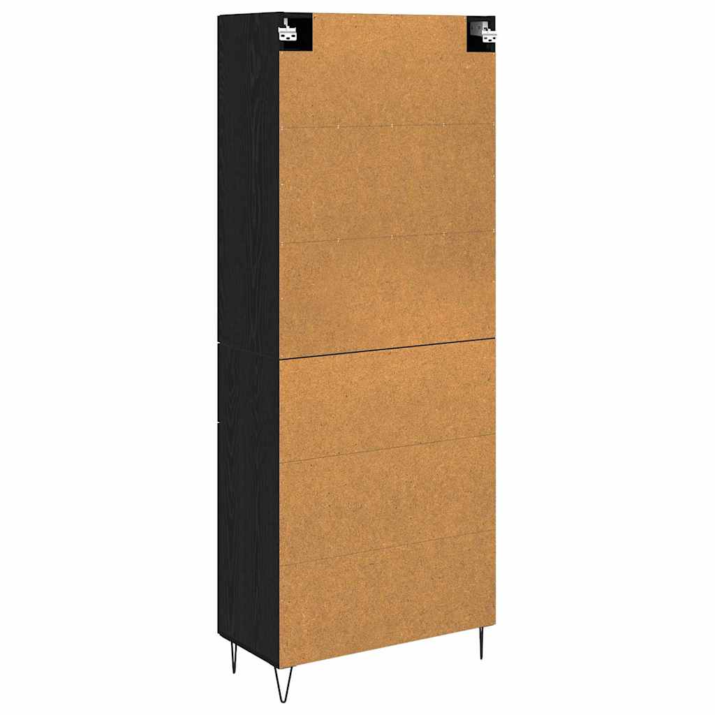 Highboard Sort eg 69,5 x 34 x 180 cm Konstrueret træ
