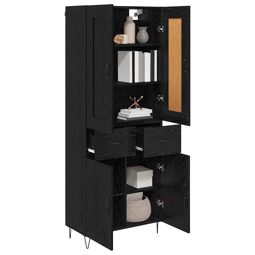 Highboard Sort eg 69,5 x 34 x 180 cm Konstrueret træ