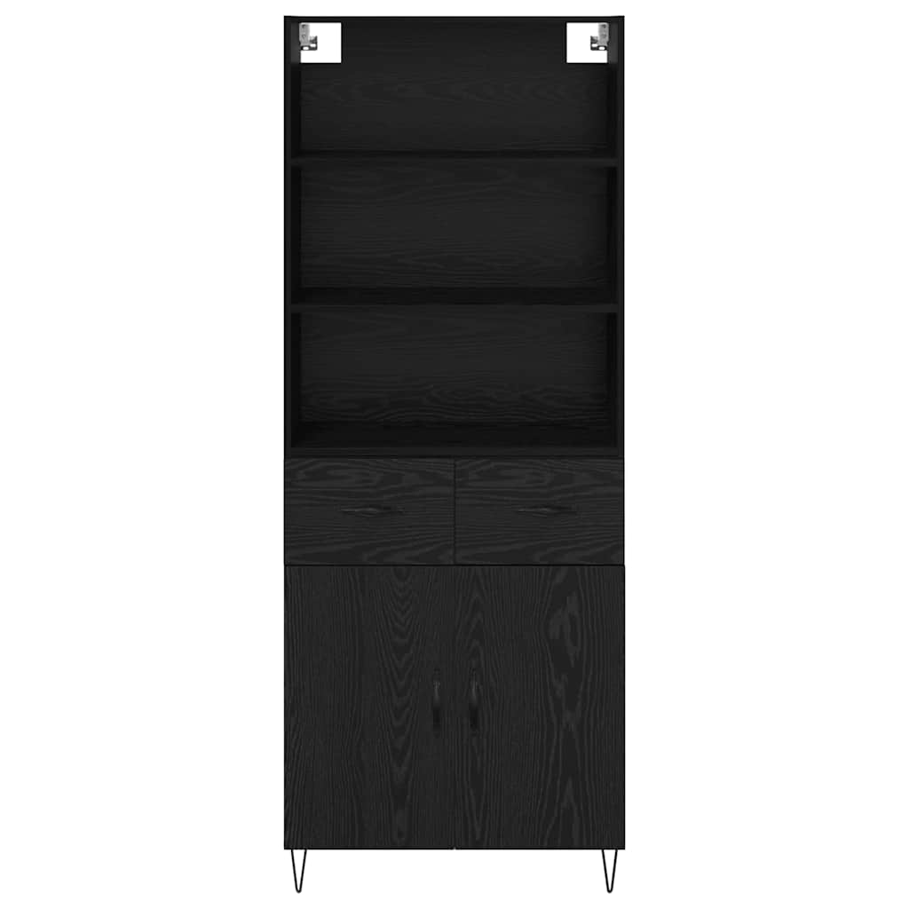 Highboard 2 stk. Sort eg 69,5 x 34 x 180 cm