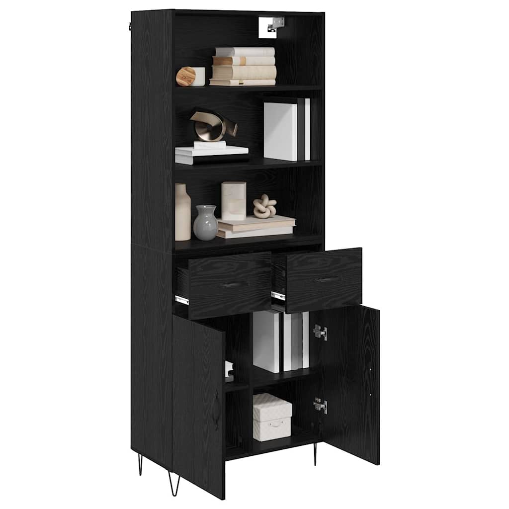 Highboard 2 stk. Sort eg 69,5 x 34 x 180 cm