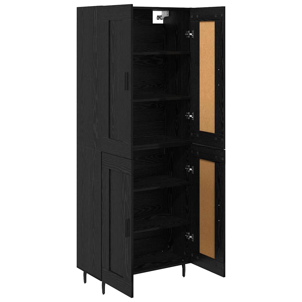 Highboard 2 stk. Sort eg 69,5 x 34 x 180 cm Konstrueret træ