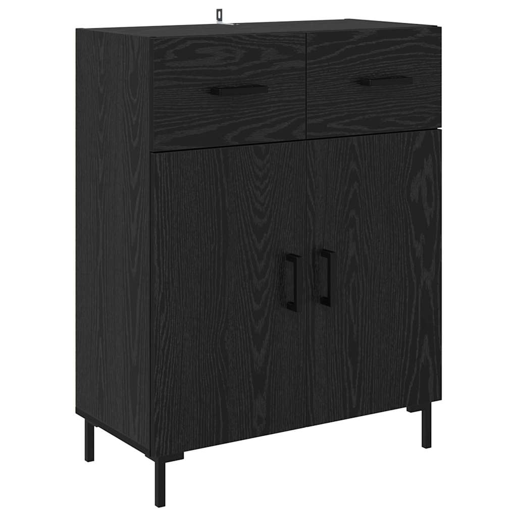 Highboard 2 stk. Sort eg 69,5 x 34 x 180 cm Konstrueret træ