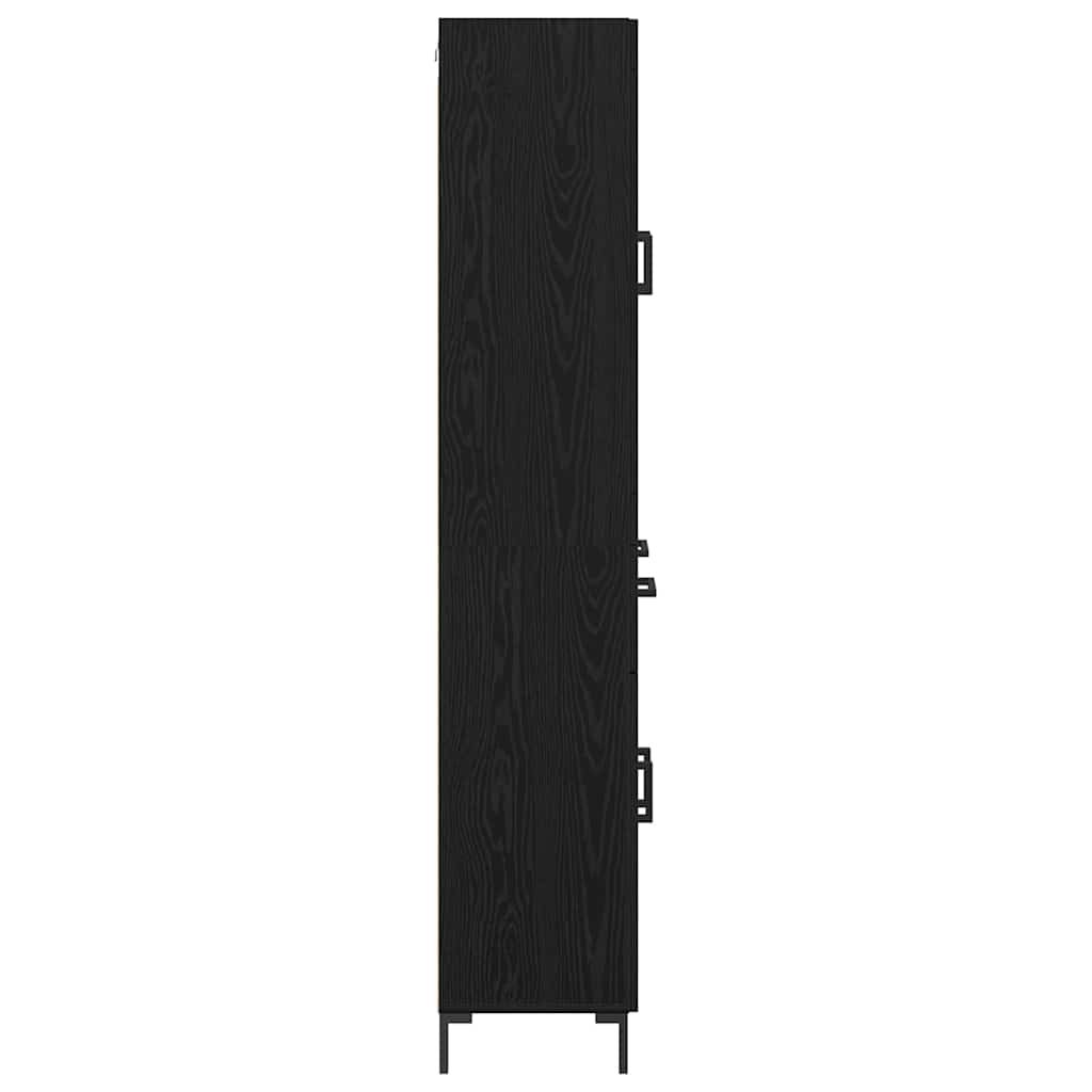 Highboard 2 stk. Sort eg 69,5 x 34 x 180 cm Konstrueret træ