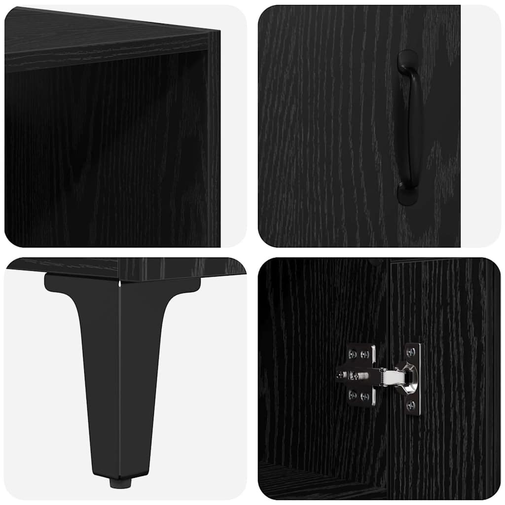 Highboard Sort eg 69,5 x 34 x 180 cm Konstrueret træ