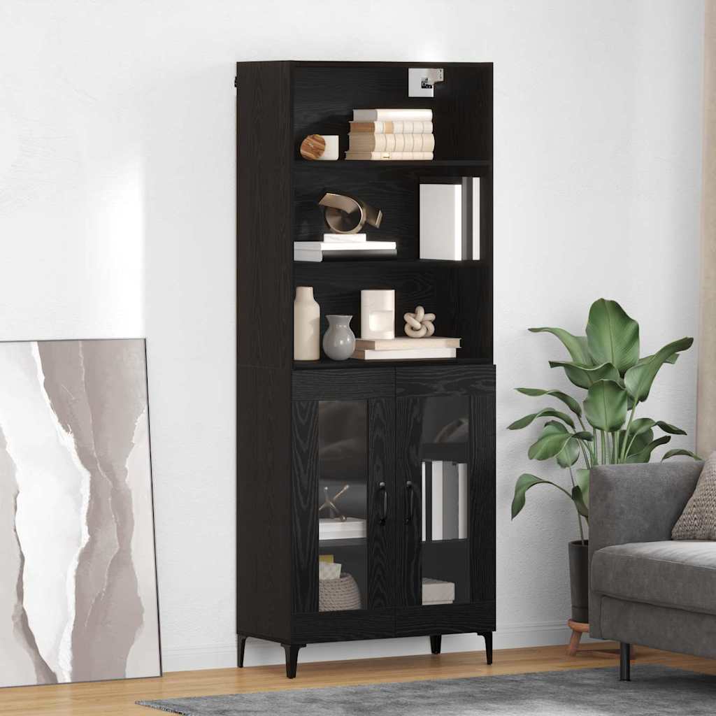 Highboard Sort eg 69,5 x 34 x 180 cm Konstrueret træ