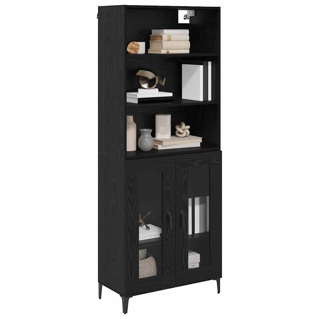 Highboard Sort eg 69,5 x 34 x 180 cm Konstrueret træ