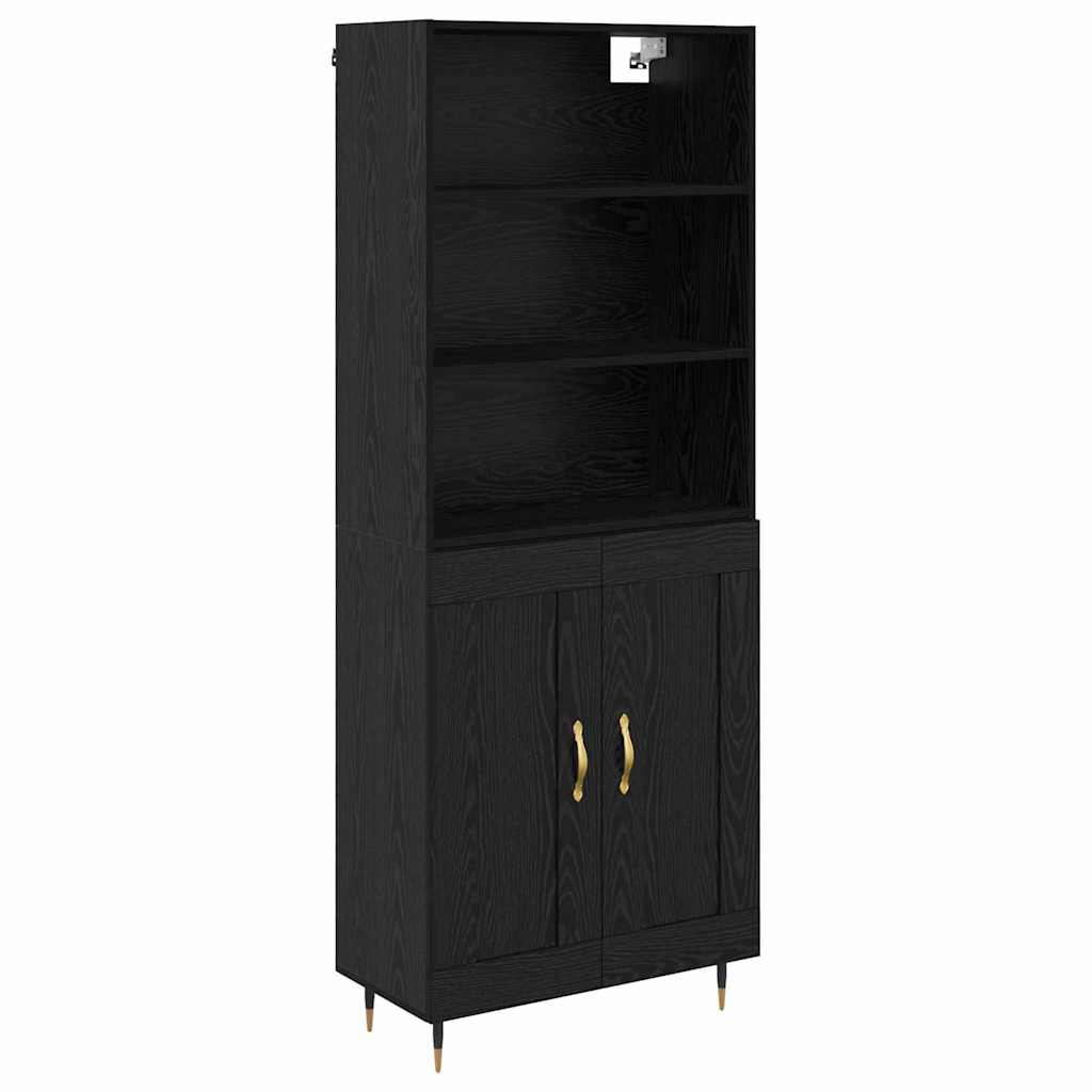 Highboard Sort eg 69,5 x 34 x 180 cm Konstrueret træ