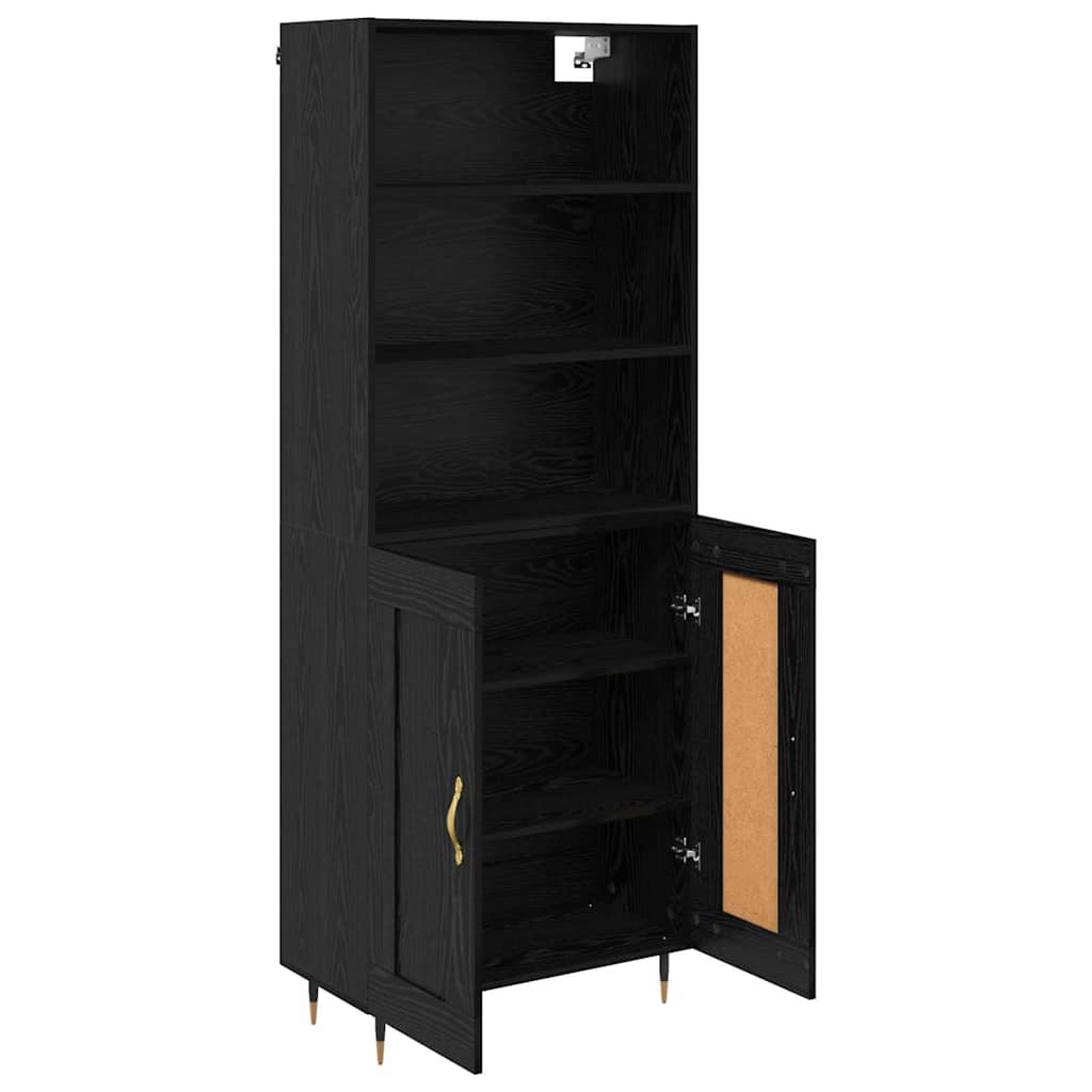 Highboard Sort eg 69,5 x 34 x 180 cm Konstrueret træ