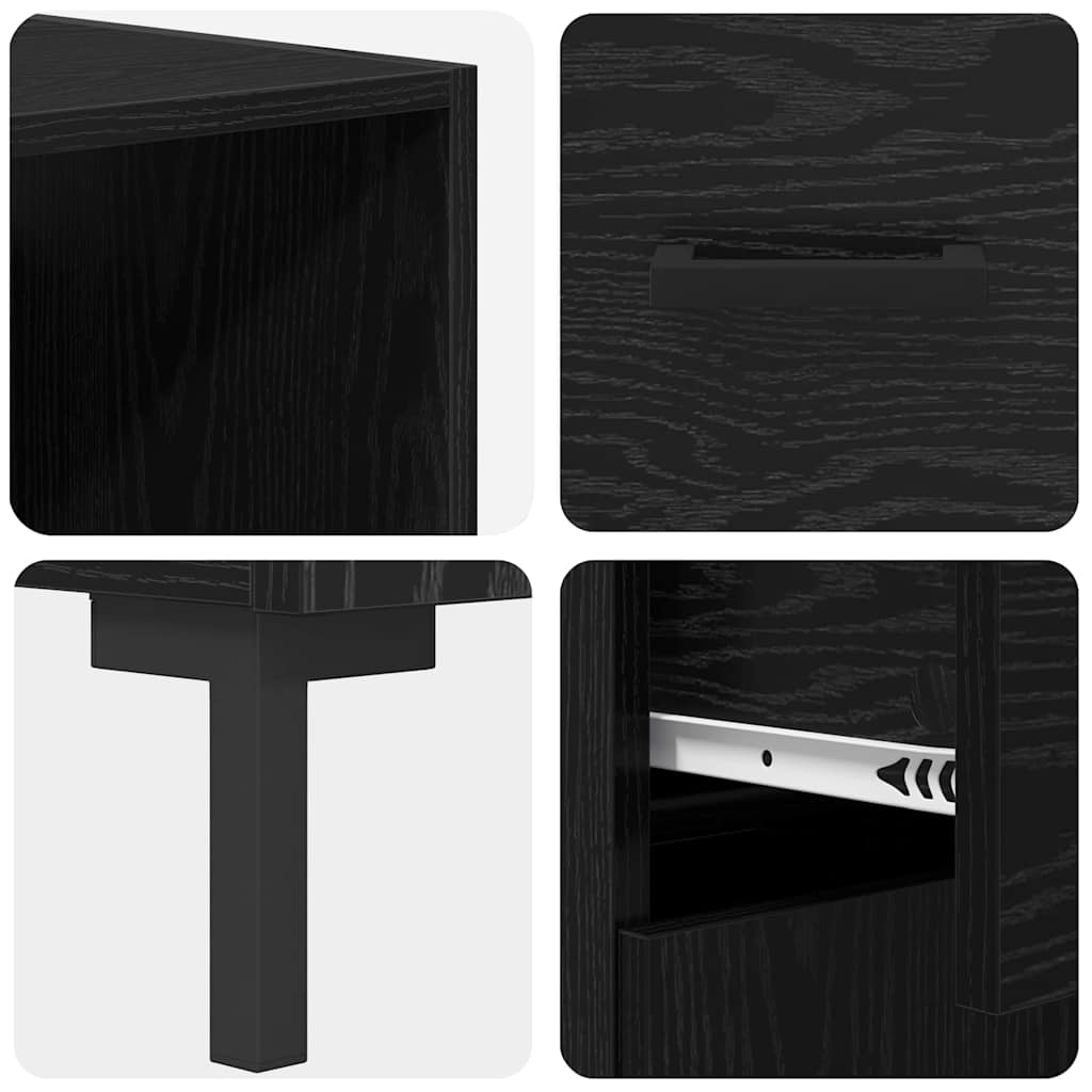 Highboard Sort eg 69,5 x 34 x 180 cm Konstrueret træ