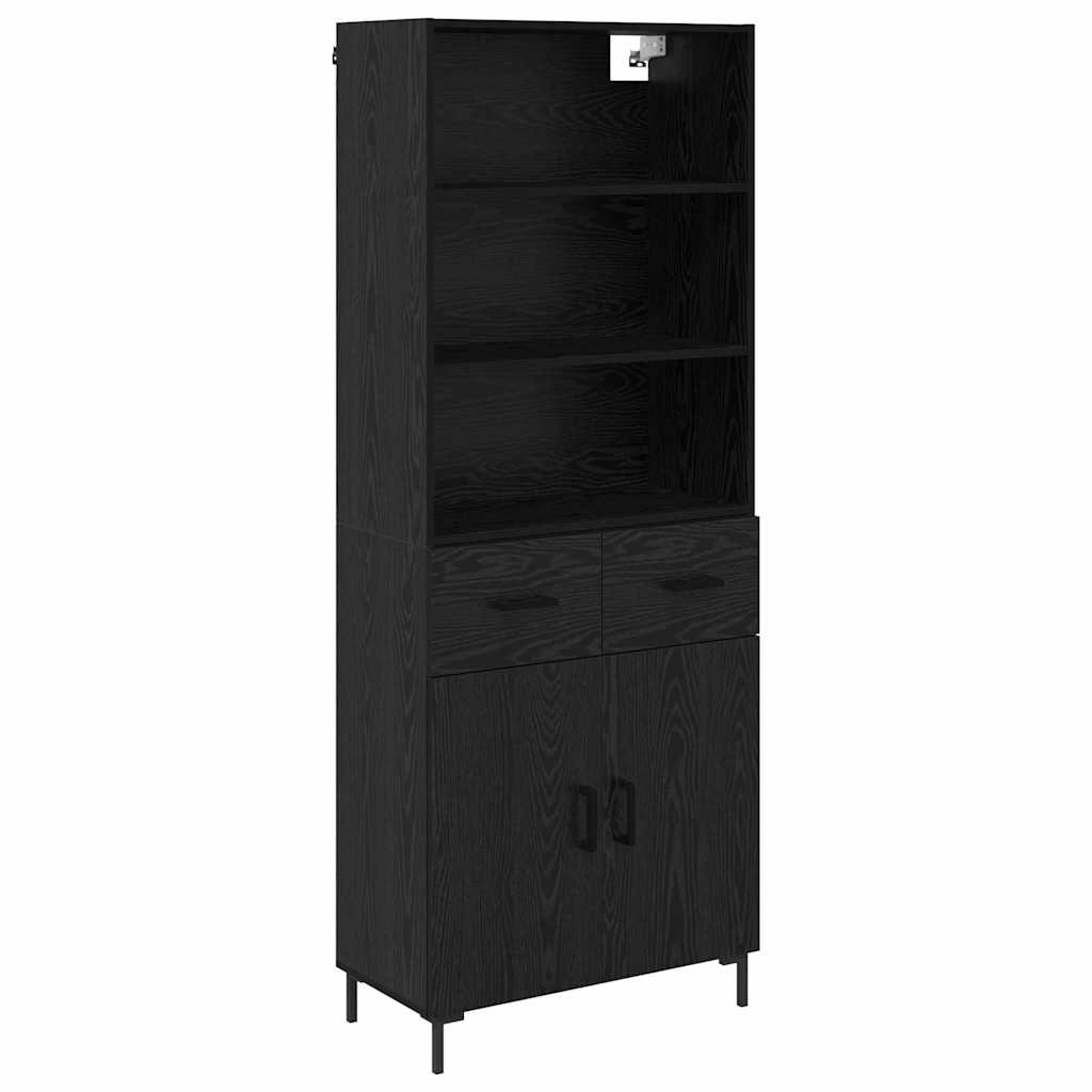 Highboard Sort eg 69,5 x 34 x 180 cm Konstrueret træ