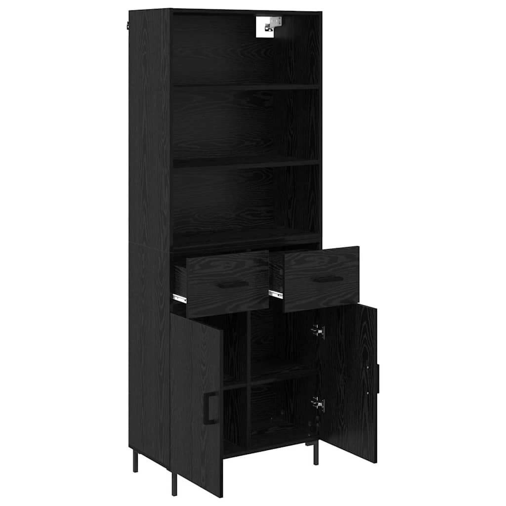 Highboard Sort eg 69,5 x 34 x 180 cm Konstrueret træ