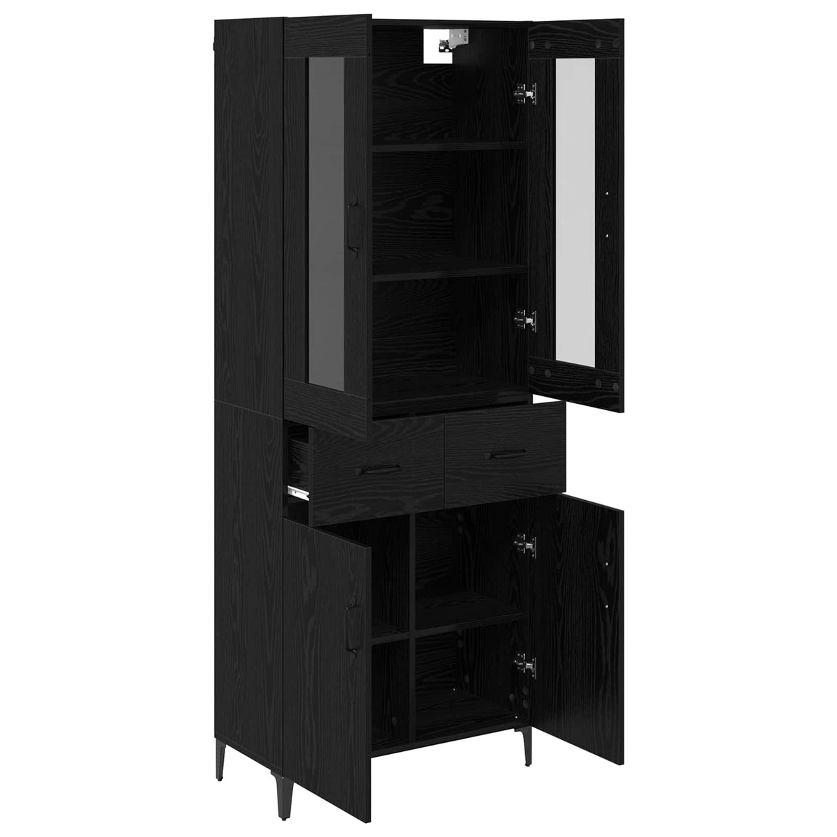 Highboard Sort eg 69,5 x 34 x 180 cm Konstrueret træ