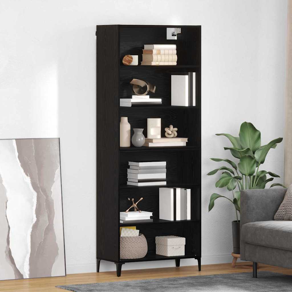 Highboard Sort eg 69,5 x 34 x 180 cm Konstrueret træ