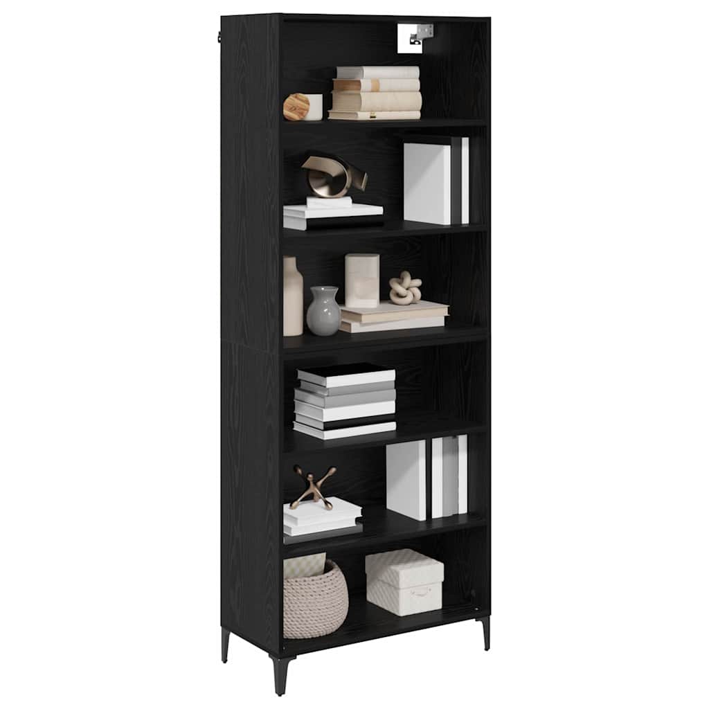 Highboard Sort eg 69,5 x 34 x 180 cm Konstrueret træ