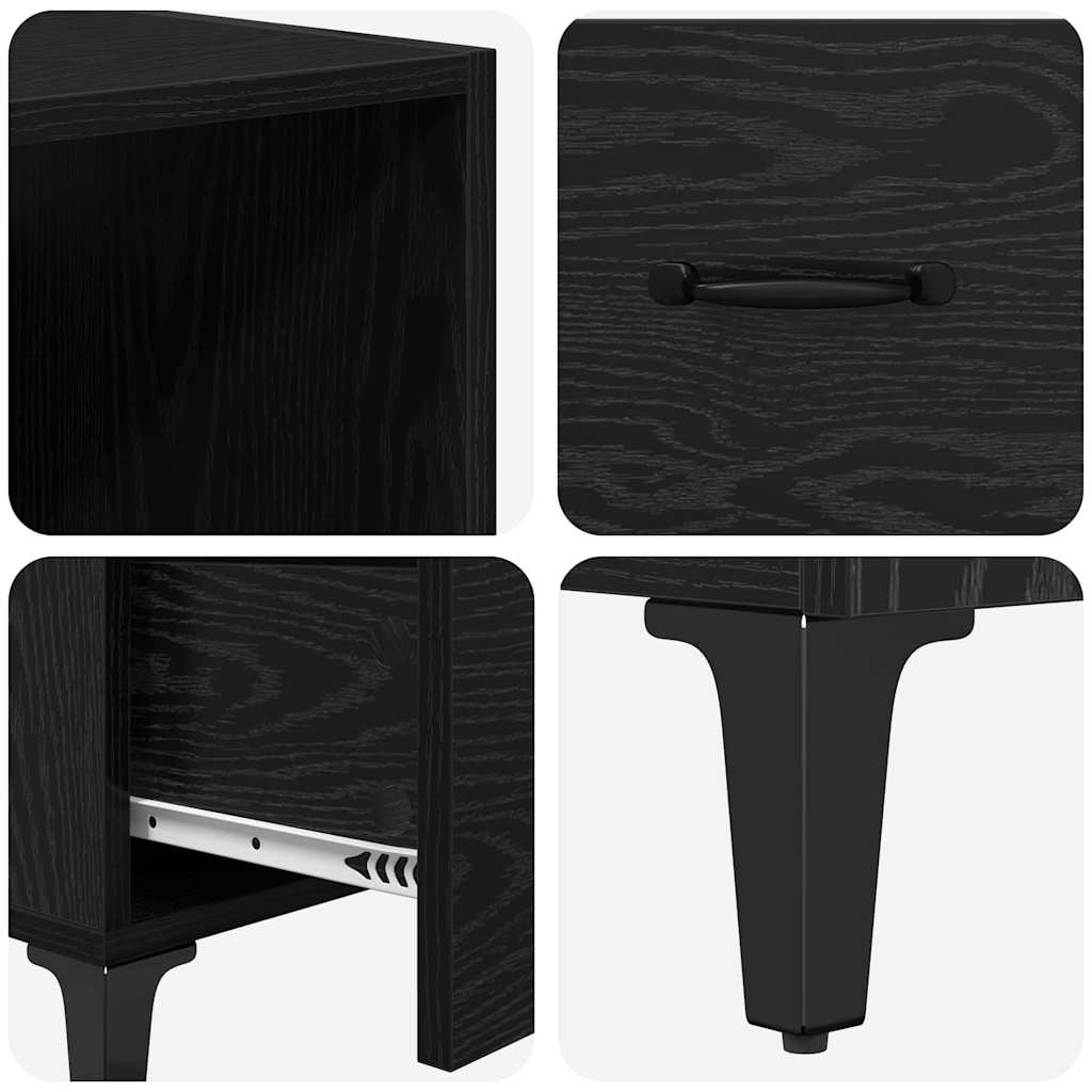 Highboard Sort eg 69,5 x 34 x 180 cm Konstrueret træ