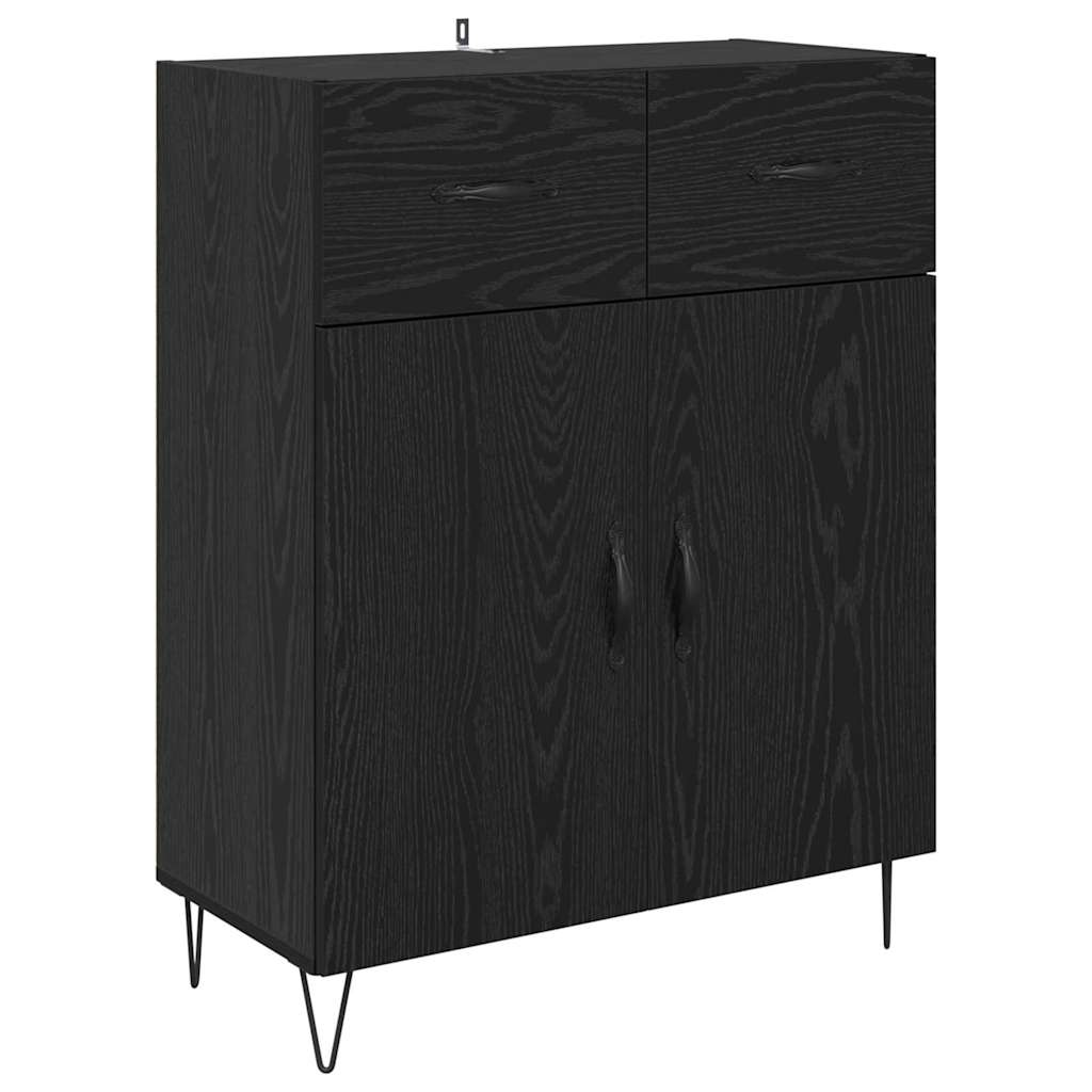 Highboard 2 stk. Sort eg 69,5 x 34 x 180 cm Konstrueret træ