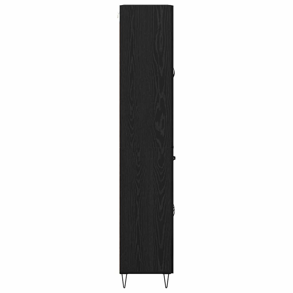 Highboard 2 stk. Sort eg 69,5 x 34 x 180 cm Konstrueret træ