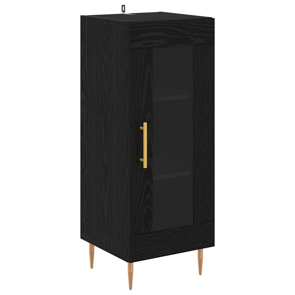Highboard 2 stk. Sort eg 34,5 x 34 x 180 cm Konstrueret træ