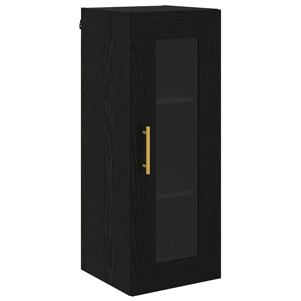 Highboard 2 stk. Sort eg 34,5 x 34 x 180 cm Konstrueret træ