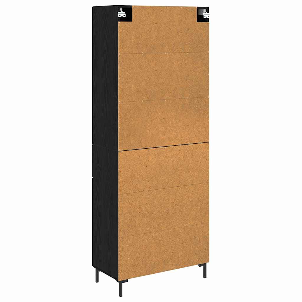 Highboard 2 stk. Sort eg 69,5 x 34 x 180 cm Konstrueret træ