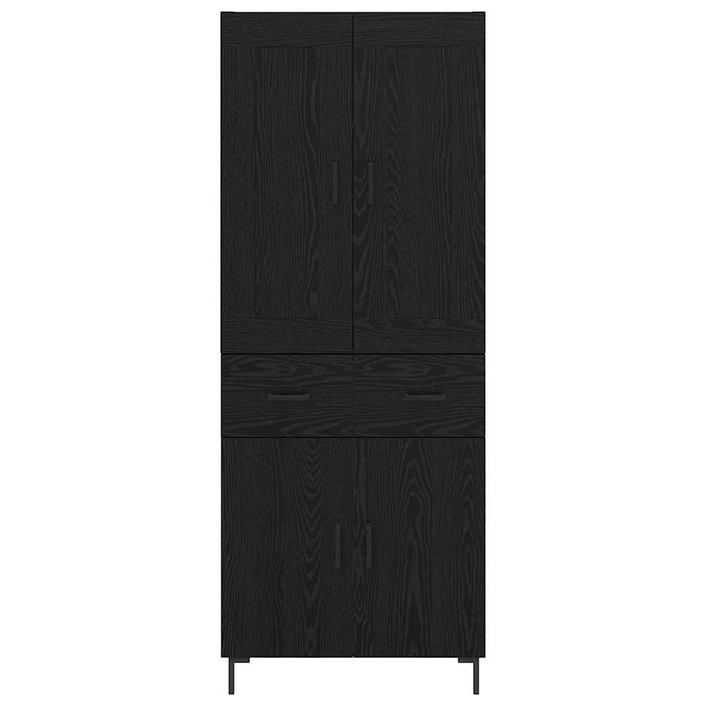 Highboard 2 stk. Sort eg 69,5 x 34 x 180 cm Konstrueret træ