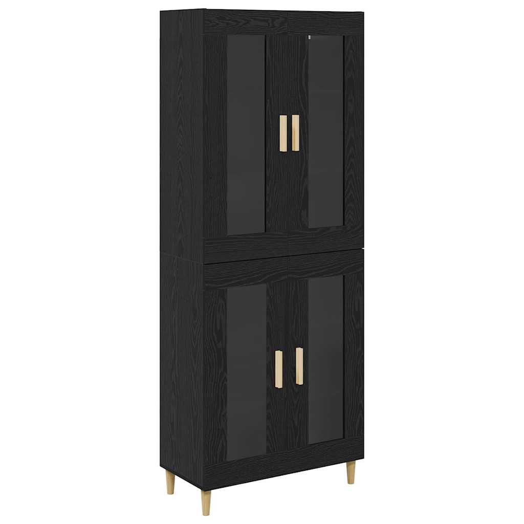Highboard Sort eg 69,5 x 34 x 180 cm Konstrueret træ
