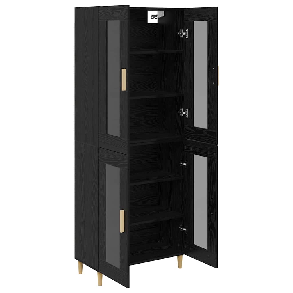 Highboard Sort eg 69,5 x 34 x 180 cm Konstrueret træ