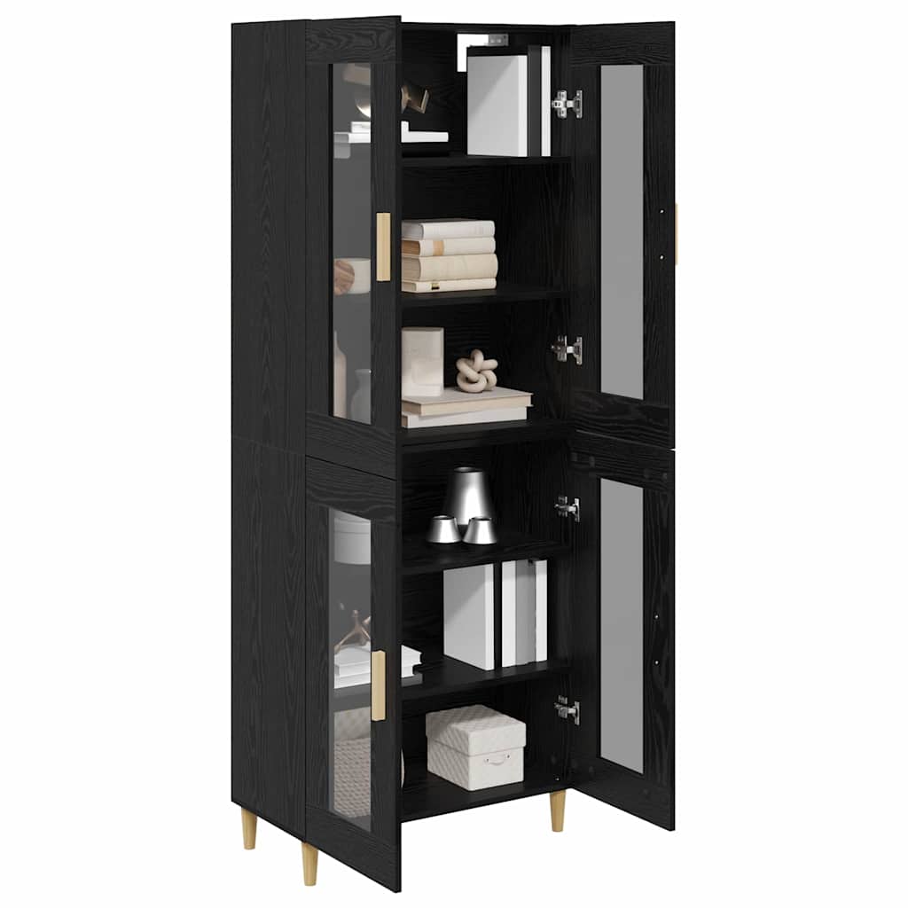 Highboard Sort eg 69,5 x 34 x 180 cm Konstrueret træ