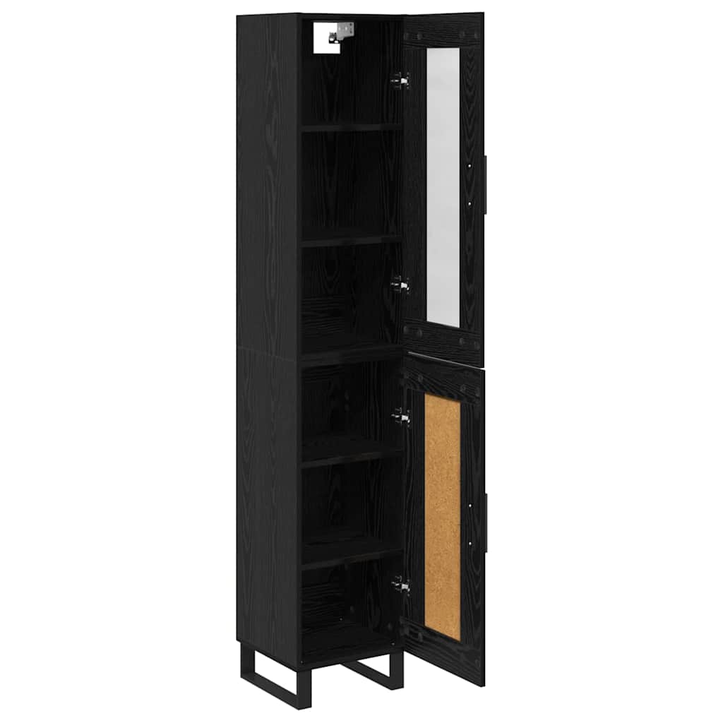 Highboard Sort eg 34,5 x 34 x 180 cm Konstrueret træ