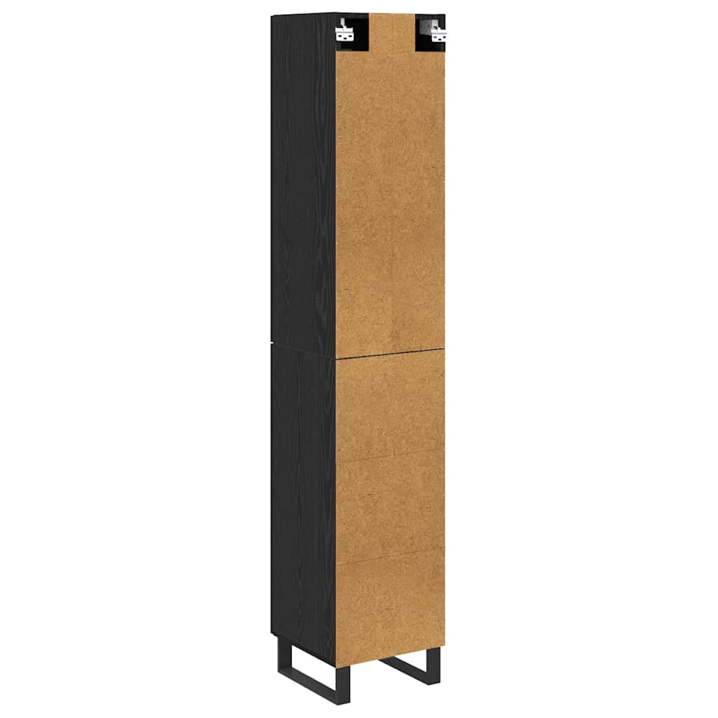 Highboard Sort eg 34,5 x 34 x 180 cm Konstrueret træ
