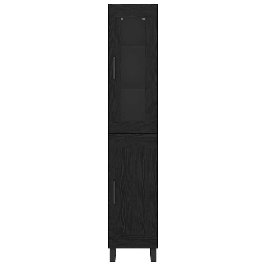 Highboard Sort eg 34,5 x 34 x 180 cm Konstrueret træ