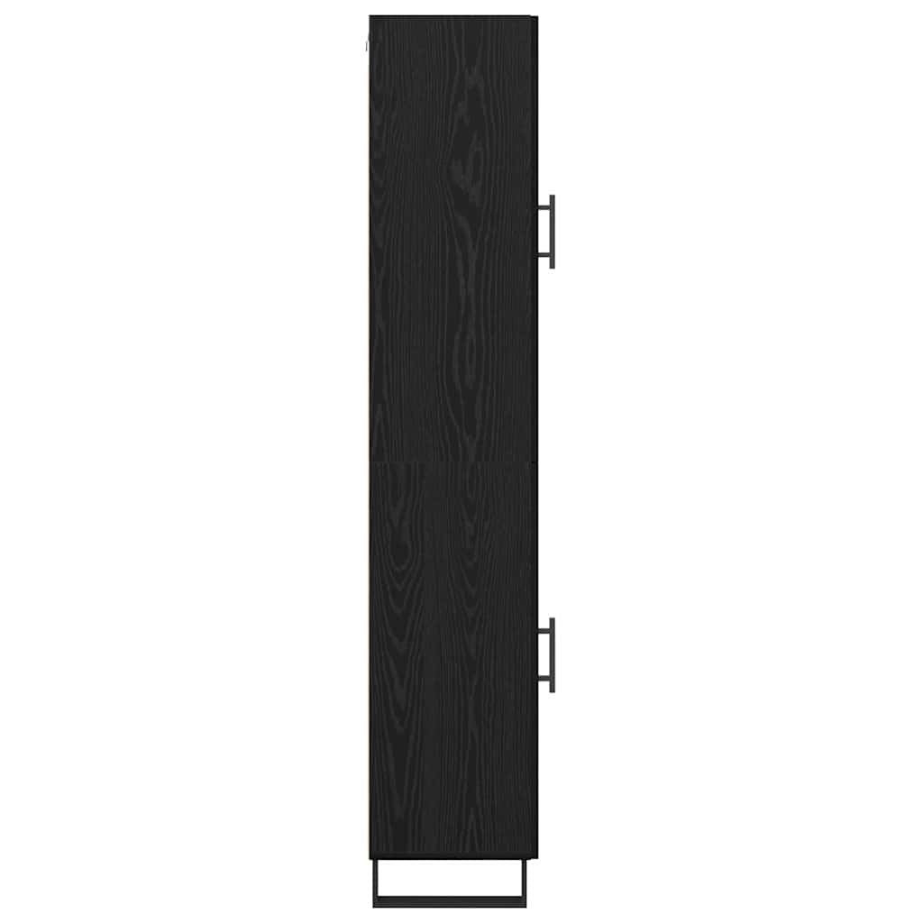 Highboard Sort eg 34,5 x 34 x 180 cm Konstrueret træ