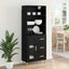 Highboard Sort eg 69,5 x 32,5 x 180 cm Konstrueret træ
