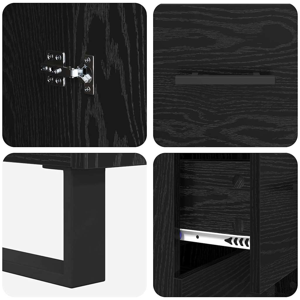 Highboard 2 stk. Sort eg 69,5 x 34 x 180 cm
