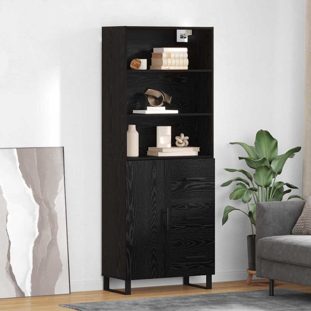 Highboard 2 stk. Sort eg 69,5 x 34 x 180 cm