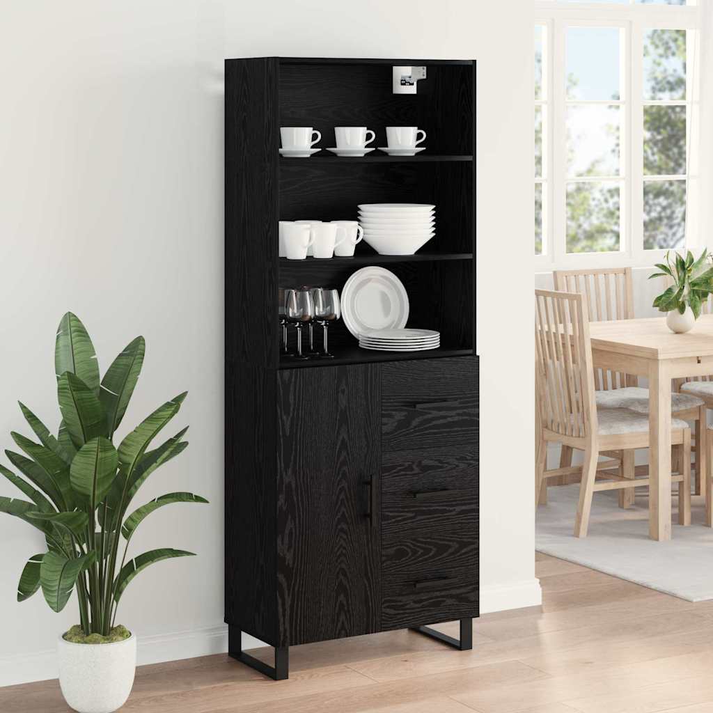 Highboard 2 stk. Sort eg 69,5 x 34 x 180 cm