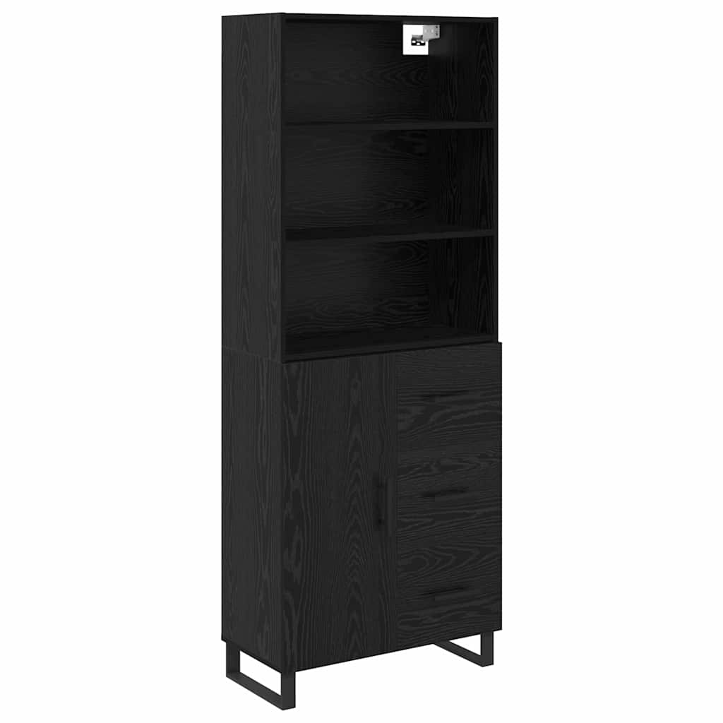 Highboard 2 stk. Sort eg 69,5 x 34 x 180 cm