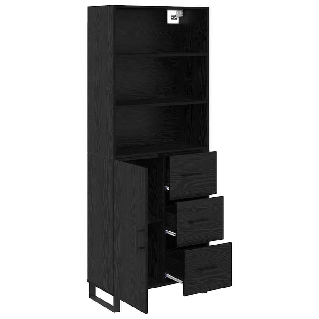 Highboard 2 stk. Sort eg 69,5 x 34 x 180 cm