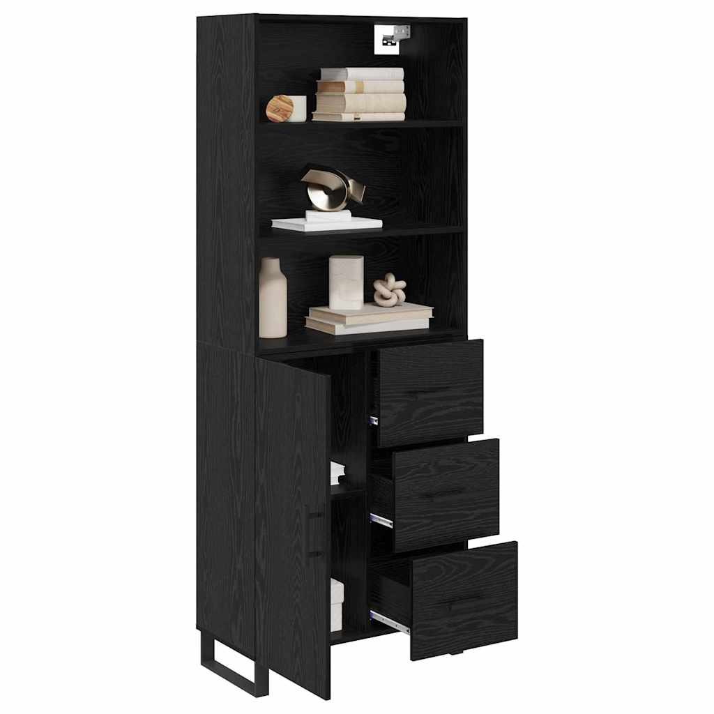 Highboard 2 stk. Sort eg 69,5 x 34 x 180 cm