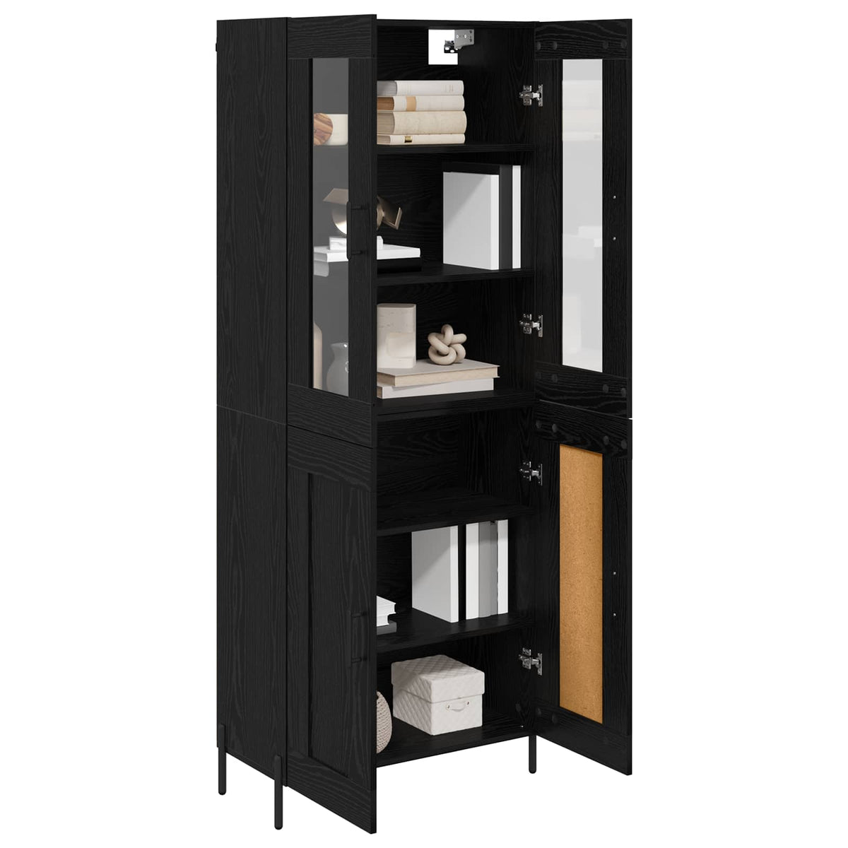 Highboard Sort eg 69,5 x 34 x 180 cm Konstrueret træ
