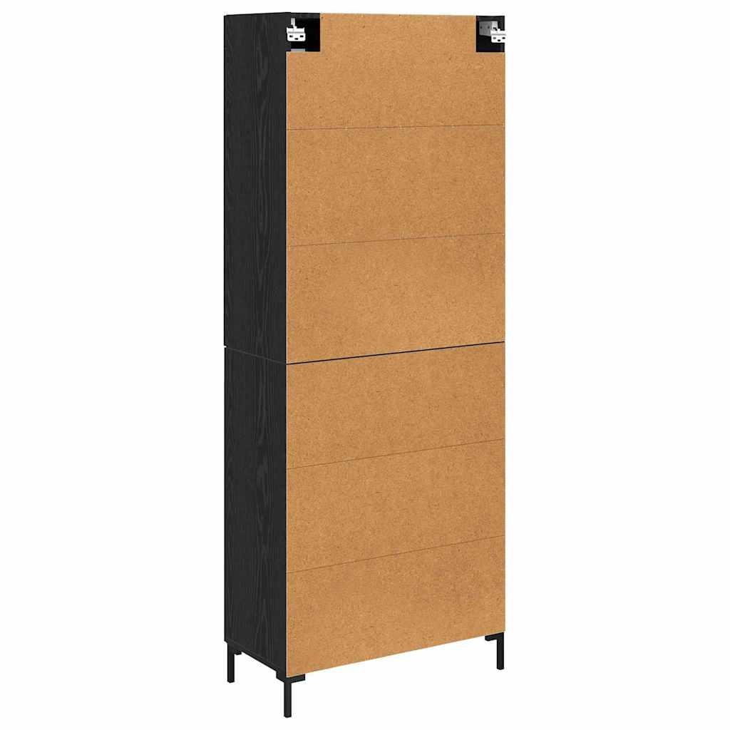 Highboard 2 stk. Sort eg 69,5 x 34 x 180 cm Konstrueret træ