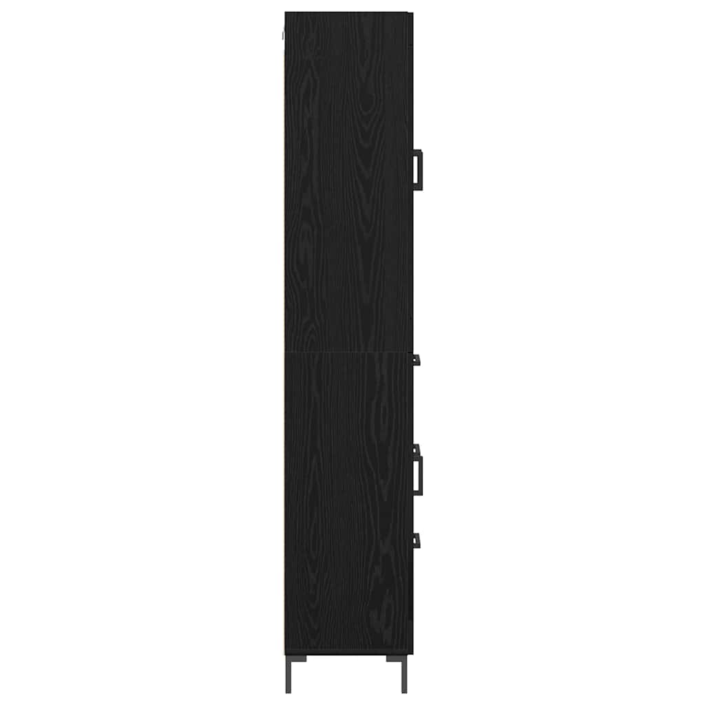 Highboard 2 stk. Sort eg 69,5 x 34 x 180 cm Konstrueret træ