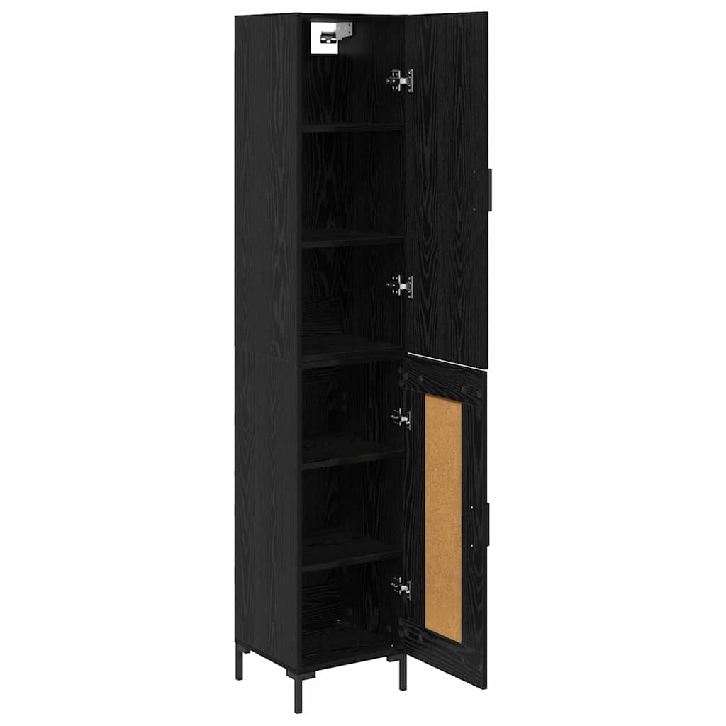 Highboard Sort eg 34,5 x 34 x 180 cm Konstrueret træ