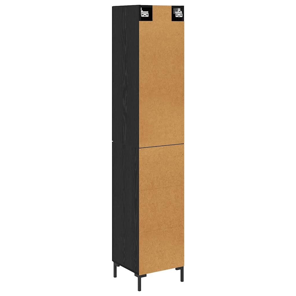 Highboard Sort eg 34,5 x 34 x 180 cm Konstrueret træ